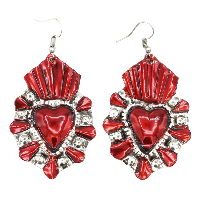 3D Heart Earrings | Red Heart Earrings | IU by Jessica